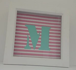 Paper cut M Initial Box Frame - Picture 1 of 2