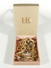 Vintage Helena RUBINSTEIN Gürtel ° vergoldeter Metallgürtel ° USA 60er Jahre °