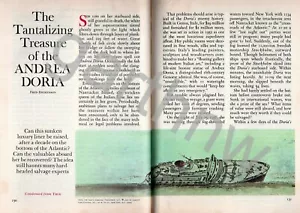 ANDREA DORIA POSSIBILITÀ DI SALVATAGGIO 1967 CARATTERISTICA ALLETTANTE TESORO TRANSATLANTICO - Foto 1 di 1