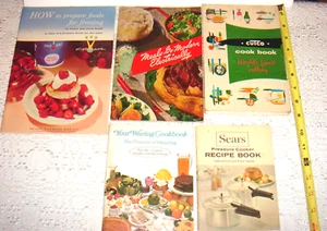 5 Vtg Cookbook Cutco Coldspot Sears Waring Electric Kitchen Bureau Recipes Lot - Imagen 1 de 5