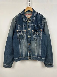 Jeansjacke Herren Vintage True Religion Jimmy Super T Blau Größe XL - Bild 1 von 24
