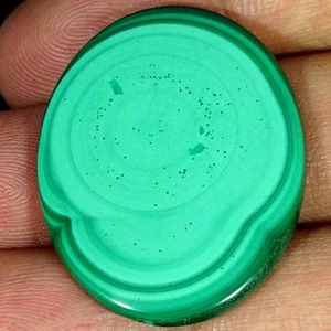 41.00Cts. 100% Natural Green Malachite Oval Cabochon Gemstone 26X34X3MM - Picture 1 of 4