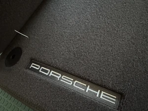 NEW 2025 Espresso Brown Porsche Panamera Floor Mats with Nubuk 976.864.435.HES0 - Picture 1 of 9