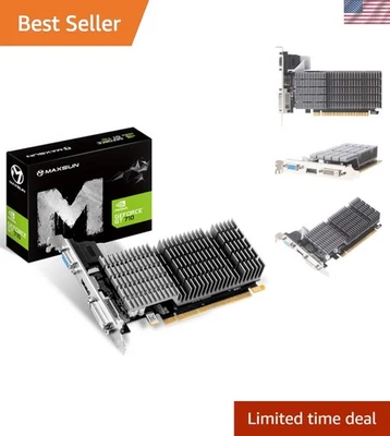 GPU NVIDIA GeForce GT 710 2 GB sin ventilador - perfecta para PC de factor de forma pequeño Foto 1 de 4