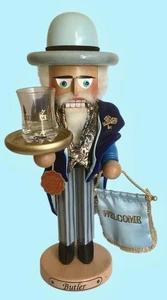 15" STEINBACH NUSSKNACKER S1686 PORTIER BUTLER JIGGER GLAS BOX WEIHNACHTEN - Bild 1 von 12