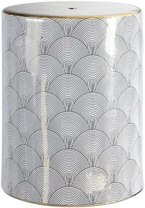 JONATHAN Y Lighting TBL1001 13"W Ceramic Framed Coastal Accent - Gold - Picture 1 of 5