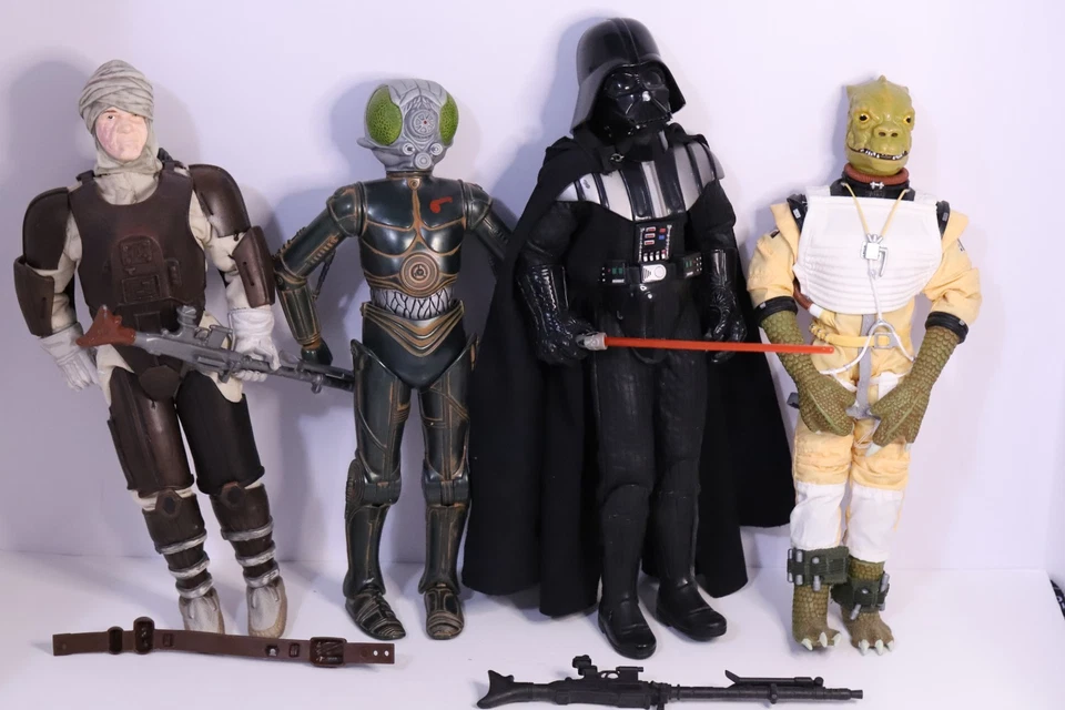 Lote de 4 muñecas Star Wars - 12 pulgadas - 1997 a 2002 (Dengar, Bossik, 4 lom, Vader) Foto 1 de 4