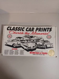 Vintage Classic Car Prints Cherish The Memories 40 Cars & Trucks/Pencils/Markers - Picture 1 of 10