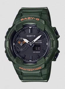 Casio Baby-G * BGA230S-3A Dual Time Khaki Green Anadigi Watch Ivanandsophia - Picture 1 of 2