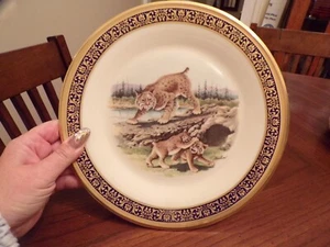 Vintage Lenox Boehm Woodland Wildlife Sammler Teller Bobcats 1980 - Bild 1 von 5