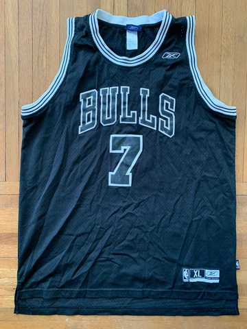 Ben Gordon Men's XL Reebok Swingman Chicago Bulls NBA Jersey Black Cover