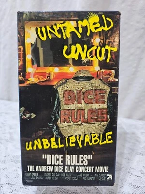 Andrew Dice Clay Dice Rules Untamed Uncut Unbelievable (VHS, 1991) - Image 1 of 4