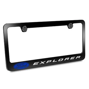 Ford Explorer Black Metal Licences Plate Frame - Picture 1 of 3