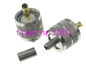 1pce UHF PL259 male plug crimp RG58 RG142 RG400 LMR195 RG223 connector - Picture 1 of 3
