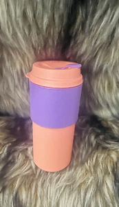 Tupperware 12 Unzen Reisebecher Becher mit Deckel Rosa/Lila - Bild 1 von 3