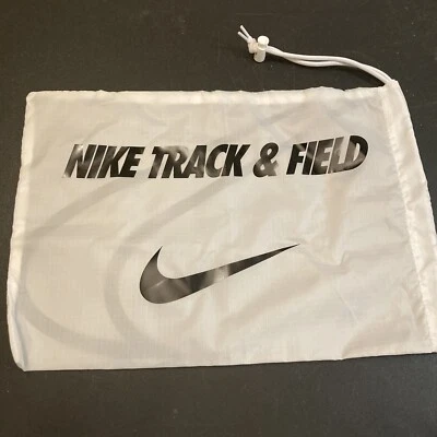 Nike Track And Field Unisex White Drawstring Shoe Gym Bag White 11.5"x 16.5" New - Image 1 of 4