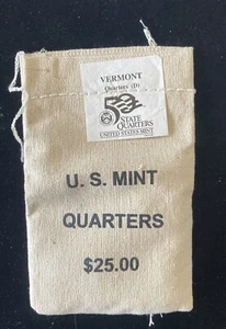 Bolso cosido como nuevo Vermont Quarters 2001-D $25 en caja abierta - Imagen 1 de 2