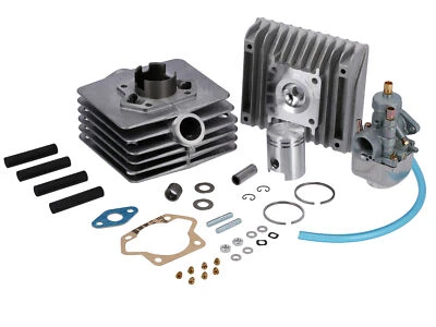 Set: Tuningzylinder 4-Kanal + Kolben + Kopf + Vergaser, 60ccm - für Simson S51,  - Bild 1 von 4