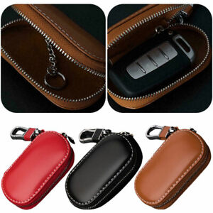 PU Leather Car Key Chain Ring Keychain Fob Holder Case Purse Wallet Bag AU
