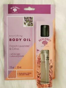 Bolero Beverly Hills Nourishng Body Oil, French Lavendar & Citrus 1 oz  NEW - Picture 1 of 4