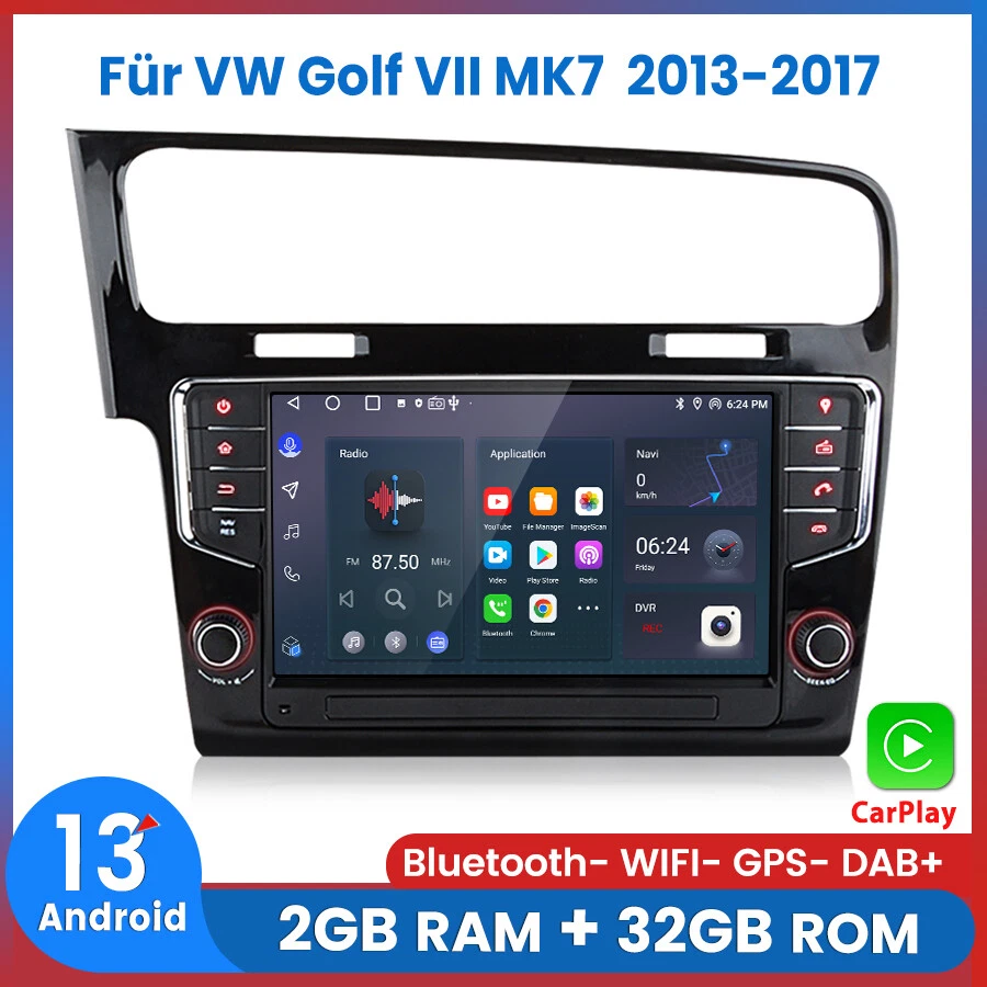 Für Golf VII 7 2013-2017 Autoradio Android 13 Navigation GPS CarPlay DSP BT WIFI - Bild 1 von 4