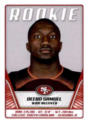 2019 Panini NFL Stickers #518 Deebo Samuels RC Rookie San Francisco 49ers 28482 - Image 1 of 2