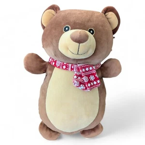 Squishmallow 14” Brownie the Brown Bear Hug Mees Christmas Scarf Plush Pillow - Picture 1 of 3
