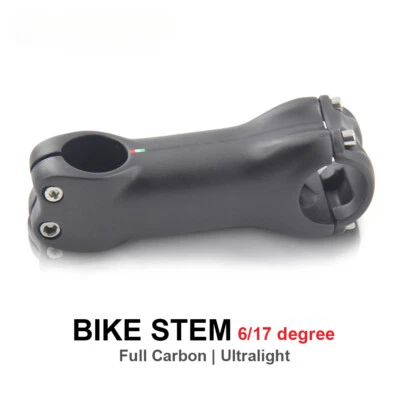 Power Mountain Road Bike Carbon Handlebar Stem  70/80/90/100/110/120/130mm 6/17° - Image 1 of 4