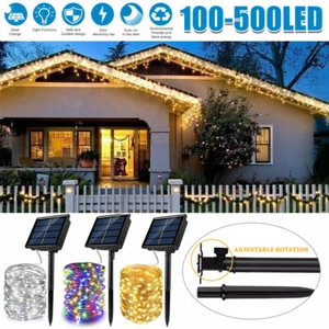 100-500 LED Solar Fairy String Light Copper Wire Outdoor Waterproof Garden Decor - Picture 1 of 15
