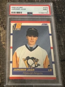 1990 Score AMERICAN JAROMIR JAGR PSA 9 MINT #428 RC Rookie Penguins - Picture 1 of 4
