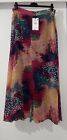 ZARA MULTICOLOUR FLORAL PATCHWORK PRINT HIGH WAIST SKIRT WITH LINING SIZE L NEW