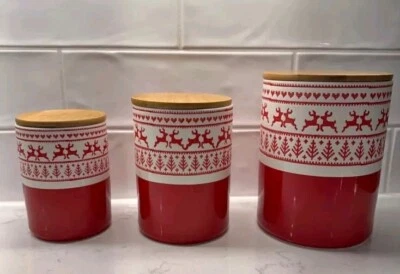 Juego de 10 suéteres Strawberry Street Reindeer en relieve de 3 piezas NUEVO Foto 1 de 4