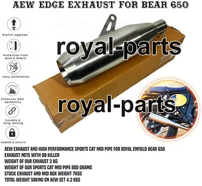 "AEW EDGE EXHAUST" FIT FOR ROYAL ENFIELD BEAR 650 - Image 1 of 4