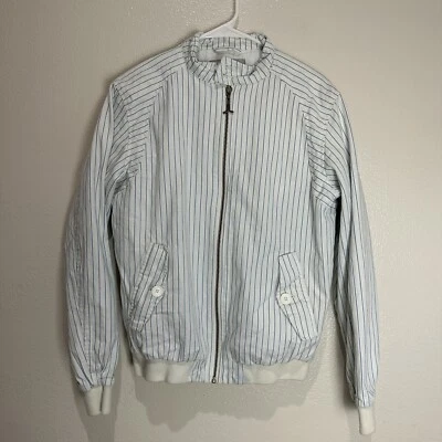 WESC Striped Vintage Zipper Jacket Size Small - Image 1 of 4