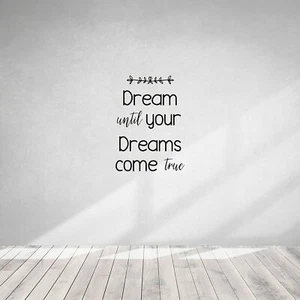 Dreams Come True Quote Vinyl Design Wall Art Decal Boys Girls Kids Room Decor - Picture 1 of 6