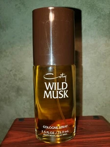 COTY WILD MUSK FOR WOMEN . VINTAGE COLOGNE SPRAY! BRAND NEW ,2.5 OZ SUPER RARE!