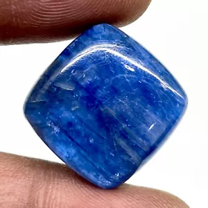 28.86 Cts Natural Kyanite 20mm Cushion Cabochon Glossy Loose Untreated Gemstone - Picture 1 of 20