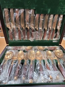 Vintage FlexFit Soild Bronze Tableware Antique Set With Box - NEW UK - Imagen 1 de 14