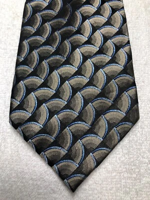 Gravata masculina Joseph & Feiss preta bege azul 4 x 60 - Imagem 1 de 4