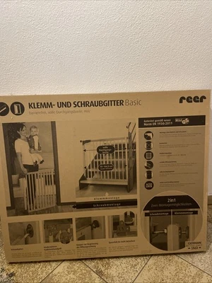 Reer Basic Klemm- und Schraubgitter 75-104cm Kinderschutzgitter Treppenschutz - Bild 1 von 4