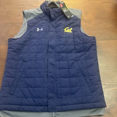 Chaleco acolchado Under Armour Cal Golden Bears para hombre Cold Gear UC Berkeley pequeño nuevo con etiquetas Foto 1 de 4