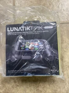 Étui aluminium LUNATIK EPIK bracelet en cuir pour Apple Watch 42 mm noir Epik-010 - Photo 1 sur 7