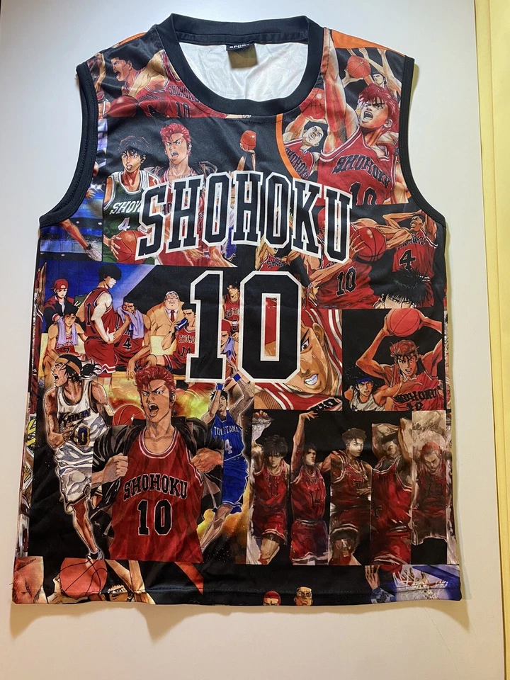 Camiseta deportiva de baloncesto Slam Dunk SHOHOKU anime disfraz de cosplay número 10. Talla XL Foto 1 de 3