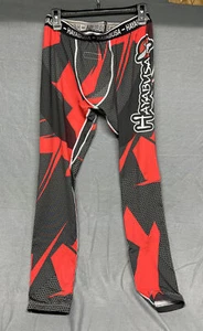 Used Hayabusa Metaru Compression Pants X-Static Red/Black design Size XL - Picture 1 of 7