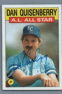 1986 Topps - All Star #722 Dan Quisenberry Hand Signed Autographed Baseball Card - Imagen 1 de 2