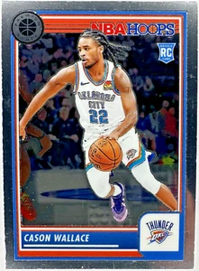 Tarjeta de novato Cason Wallace #76 OKC Thunder RC 2023-24 NBA Hoops Premium Stock Premium - Imagen 1 de 2