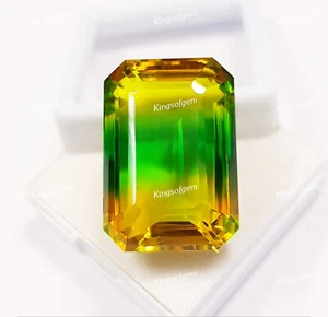 90 Ct Doublet Glass Stone Multi Color Tourmaline Emerald Stone Loose Gemstone - Picture 1 of 6