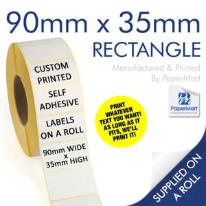 Personalised Custom Printed Address Label Stickers on a ROLL - 95mm x 35mm - Picture 1 of 4