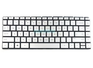 New HP Pavilion 13-an0000 13-an0010nr 13-an0031wm Keyboard Backlit Silver US - Picture 1 of 2