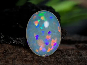 7.26 Carat Ethiopian Fire Opal Cabochon 18x13x6 MM Oval Shape Welo Fire Opal - Picture 1 of 3